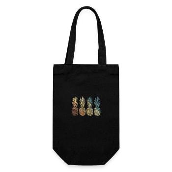 Pineapple sweet fruit tropical - Gift Bag for Bottles - black - Front