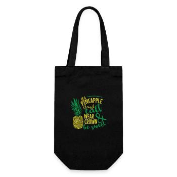 Be a Pineapple and be Sweet sweet fruit - Gift Bag for Bottles - black - Front