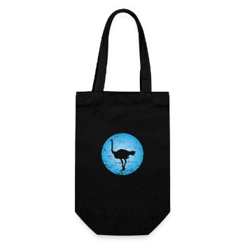 Oiseau autruche rapide grand oiseau - Sac à bouteille - noir - Devant