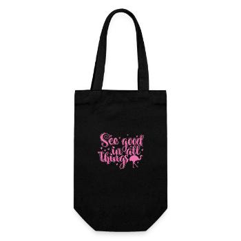 Voir le bien en toutes choses autruche ratite - Sac à bouteille - noir - Devant