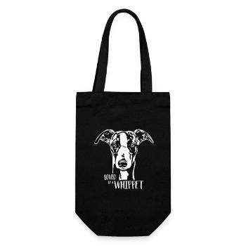 Aimé par un chien whippet disant chiens Wilsigns - Sac à bouteille - noir - Devant