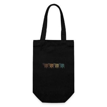 Leopard Big Cat Predator Africa - Gift Bag for Bottles - black - Front
