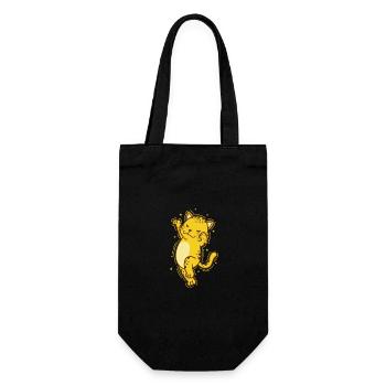 Leopard dancing big cat predator Africa - Gift Bag for Bottles - black - Front