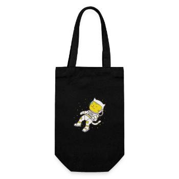 Leopard in space Big cat Predator - Gift Bag for Bottles - black - Front