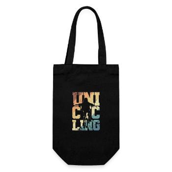 Unicycling Hobby Balance Sport - Gift Bag for Bottles - black - Front