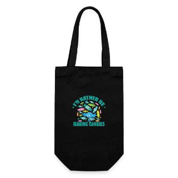 I'd rather be Making Candies Confectioner - Gift Bag for Bottles - black - Front