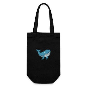 Le rorqual bleu vit dans l’océan aquatique - Sac à bouteille - noir - Devant