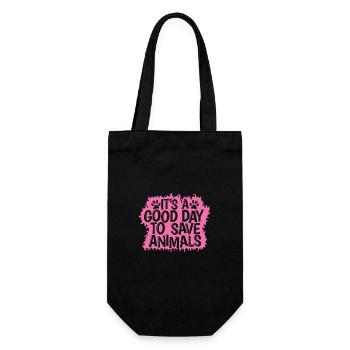 It's a good Day to Save Animals Veterinarian - Gift Bag for Bottles - black - Front