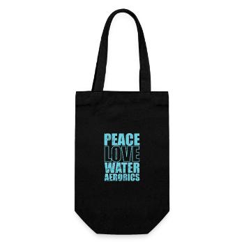 Peace Love Water Aerobics Gesundheit - Geschenkbeutel für Flaschen - Schwarz - Vorne