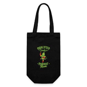 Qualified Quaker Parrot Mom Animal Bird - Gift Bag for Bottles - black - Front