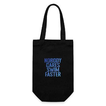 Nobody cares swim Faster Sport Training - Geschenkbeutel für Flaschen - Schwarz - Vorne