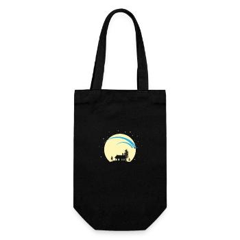 Shooting stars in the night sky - Gift Bag for Bottles - black - Front
