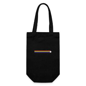 espace d’étoiles LGBTQ coloré - Sac à bouteille - noir - Devant