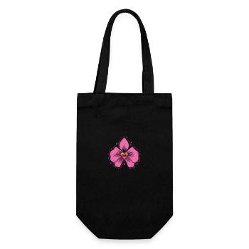 Orchid Botany Flower Plant - Gift Bag for Bottles - black - Front