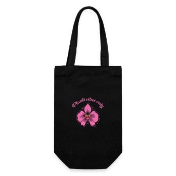 Plantes vibes seulement Orchidée Fleur Plante - Sac à bouteille - noir - Devant