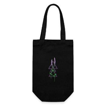 Lavendel Garten Pflanze Duft - Geschenkbeutel für Flaschen - Schwarz - Vorne