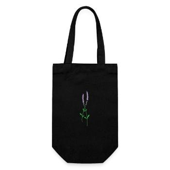 Purple Lavender Herbs Plant - Gift Bag for Bottles - black - Front