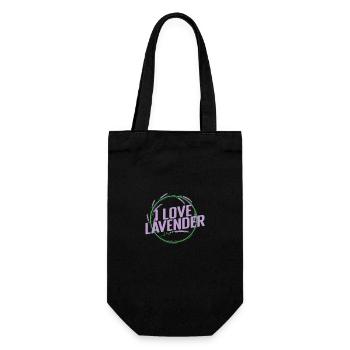 I Love Lavendel Pflanze Garten Duft - Geschenkbeutel für Flaschen - Schwarz - Vorne