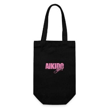 Aikido Girl Kampfkunst Training - Geschenkbeutel für Flaschen - Schwarz - Vorne