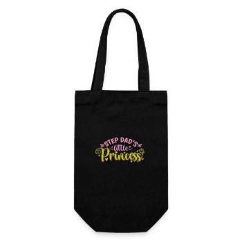 Step Dad's little Princess - Gift Bag for Bottles - black - Front