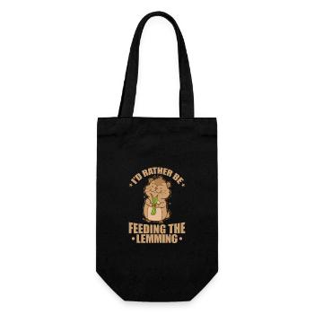 Je préfère nourrir le rongeur Lemming - Sac à bouteille - noir - Devant