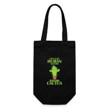 This is my Human Costume I'm really a Cactus - Gift Bag for Bottles - black - Front