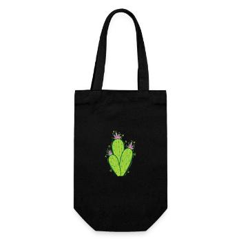 Cactus beautiful plant - Gift Bag for Bottles - black - Front