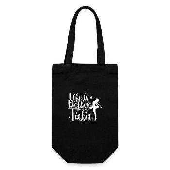 Life is better in a Tuta Ballet - Gift Bag for Bottles - black - Front