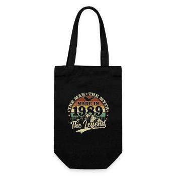 Vintage 1989 né homme mythe légende - Sac à bouteille - noir - Devant