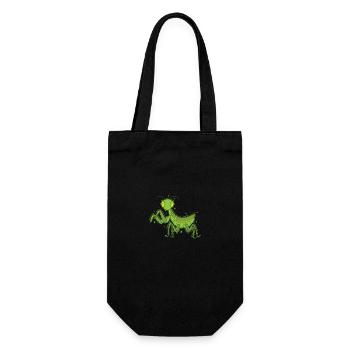 Gottesanbeterin grüne Schönheit - Geschenkbeutel für Flaschen - Schwarz - Vorne