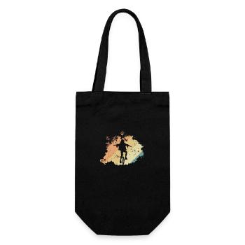 Hands-free unicycling - Gift Bag for Bottles - black - Front