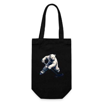 Action de hockey sur glace Polar Bear Hockey Player - Sac à bouteille - noir - Devant