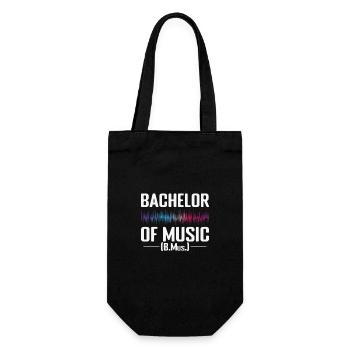 Bachelor of Music (B.Mus.) - Geschenkbeutel für Flaschen - Schwarz - Vorne