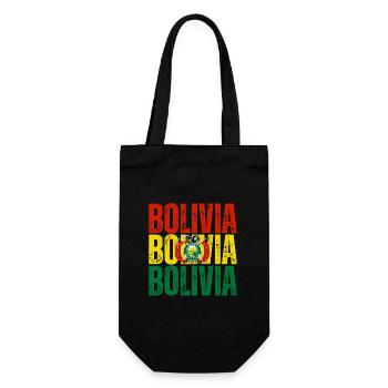 Drapeau bolivien, fierté bolivienne - Sac à bouteille - noir - Devant