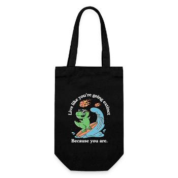Live Like You're Going Extinct - Gift Bag for Bottles - black - Front