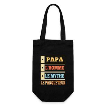 Papa l'homme le mythe le parqueteur t-shirt - Sac à bouteille - noir - Devant
