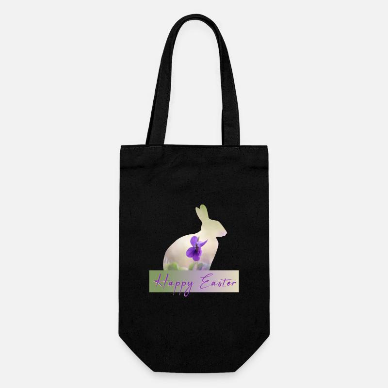 Happy Easter - Geschenkbeutel für Flaschen - Schwarz
