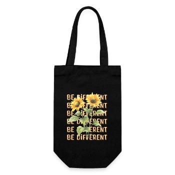 BE DIFFERENT Tournesol Amour de soi Positivité - Sac à bouteille - noir - Devant