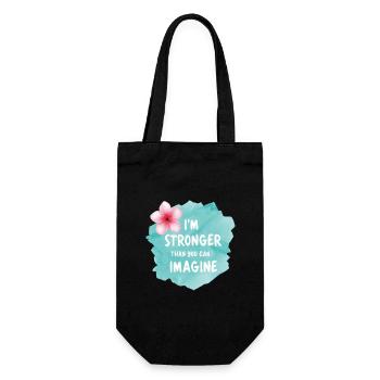 I’m Stronger Than You Can Imagine – Aquarell - Geschenkbeutel für Flaschen - Schwarz - Vorne