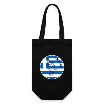 Greek flag - Gift Bag for Bottles - black - Front