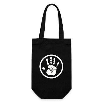 Empreinte de main main - Sac à bouteille - noir - Devant