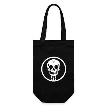 Skelett Halloween - Geschenkbeutel für Flaschen - Schwarz - Vorne