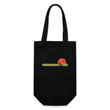 Kitesurfing Geschenkidee Wassersport Spass - Geschenkbeutel für Flaschen - Schwarz - Vorne