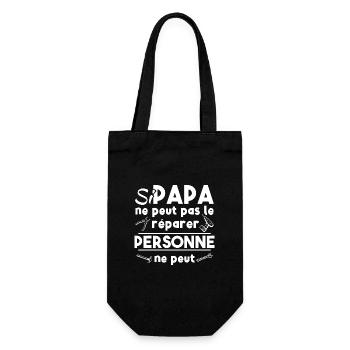 Si papa ne peut pas le réparer, personne ne peut - Sac à bouteille - noir - Devant