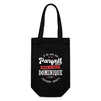Dominique Parfait Cadeau prenom dominique - Sac à bouteille - noir - Devant