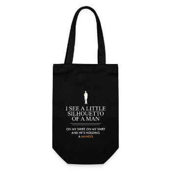 Silhouette Mango Zitat - Geschenkbeutel für Flaschen - Schwarz - Vorne
