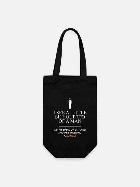 Silhouette Mango Quote - Gift Bag for Bottles - black
