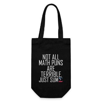 Not All Math Puns Are Terrible Funny Graphic - Gift Bag for Bottles - black - Front