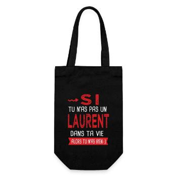 Laurent Si tu n as pas un Laurent Cadeau Humour - Sac à bouteille - noir - Devant