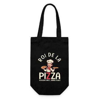 Pizzaiolo roi de la pizza cadreau drole - Sac à bouteille - noir - Devant